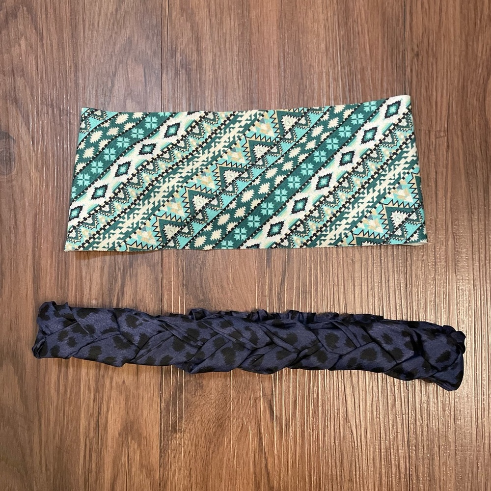 2 HEADBANDS • Mandabees & American Eagle • patterned